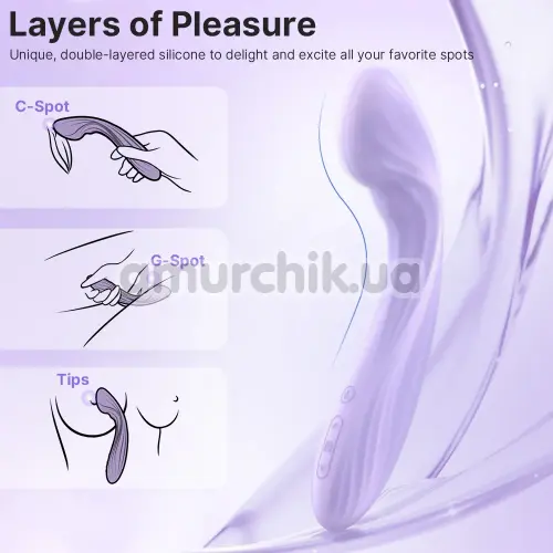 Вибратор для точки G с подогревом Svakom Margot, фиолетовый