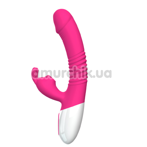 Вібратор з підігрівом FoxShow Silicone 7 Function Vibrator Rabbit, рожевий - Фото №1