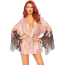 Пеньюар Leg Avenue Satin Robe With Flared Sleeves, розовый - Фото №2