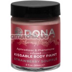 Крем-фарба для тіла Dona Kissable Body Paint Strawberry Souffle - полуниця, 59 мл - Фото №1