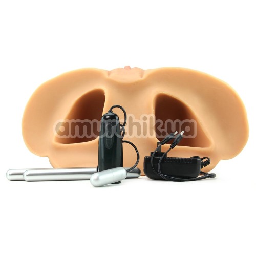 Искусственная вагина и анус с вибрацией Farrah's Full-On Vibrating Pussy & Ass, телесная
