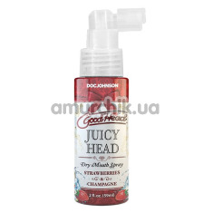 Оральный спрей GoodHead Juicy Head Dry Mouth Spray Strawberries And Champagne - клубничное шампанское, 59 мл - Фото №1
