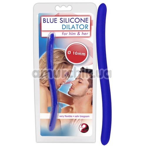Уретральна вставка Blue Silicone Dilator 10мм, блакитна