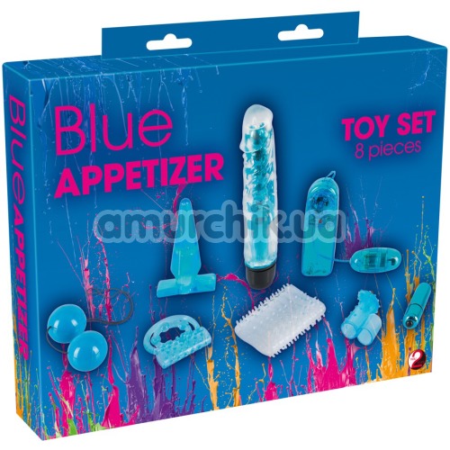 Набір з 8 предметів Blue Appetizer, блакитний