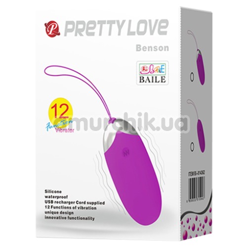 Виброяйцо Pretty Love Benson, фиолетовое