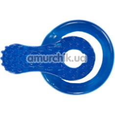 Кольцо-насадка Stretch Ring с двумя кольцами синее - Фото №1