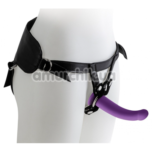Страпон з набором насадок Virgite Erotic Things Universal Harness Dildo Set She Has The Power, фіолетовий