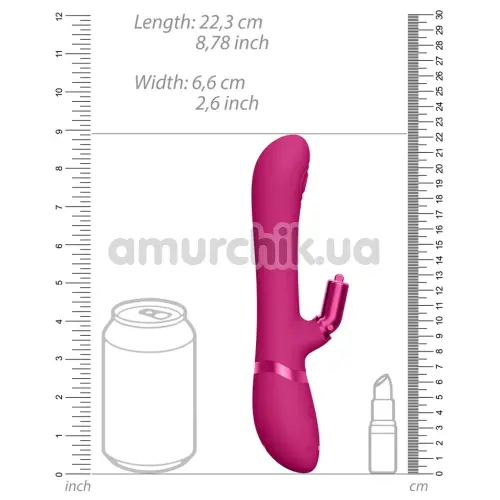 Вібратор з пульсацією Vive Etsu, рожевий