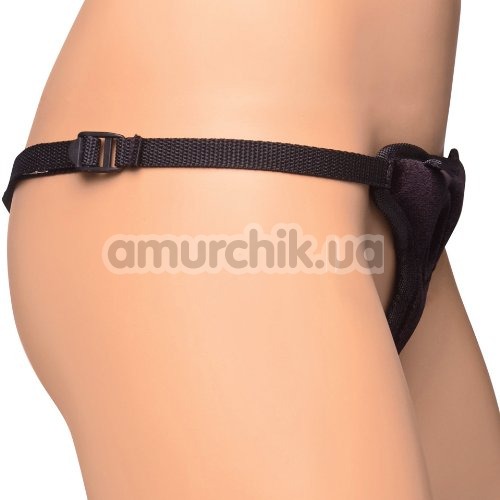 Трусики для страпона Lux Fetish Black Velvet Bikini Strap-on
