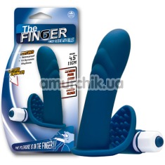 Насадка на палець з вібрацією The Finger, синя - Фото №1