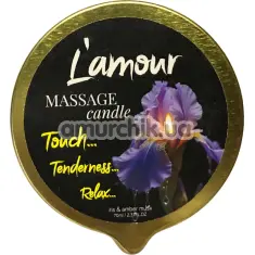 Массажная свеча L'amour Massage Candle Iris & Amber Musk - ирис, амбра и мускус, 70 мл - Фото №1