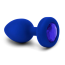 Анальная пробка с вибрацией B-Vibe Vibrating Jewel Plug L/XL, синяя - Фото №4