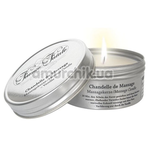 Масажна свічка Femme Fatale Chandelle de Massage - ваніль, 125 мл