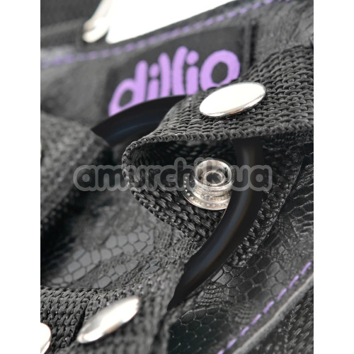 Страпон Dillio 6 Inch Strap-On Suspender Harness Set, фиолетовый