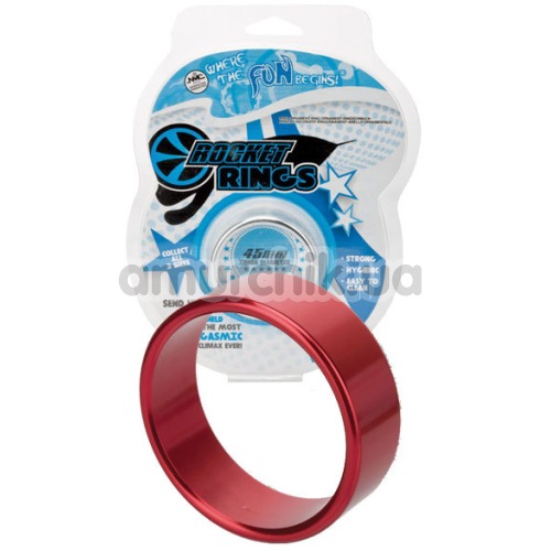 Эрекционное кольцо Rocket Rings красное, 4.5 см