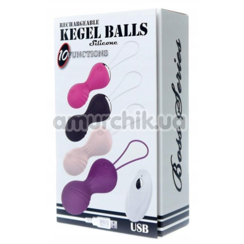 Вагинальные шарики с вибрацией Boss Remote Control Tighten Vibrating Egg, фиолетовые