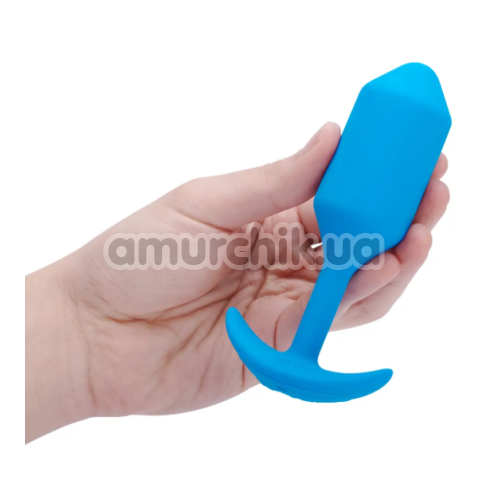 Анальная пробка с вибрацией B-Vibe Vibrating Snug Plug 3, синяя