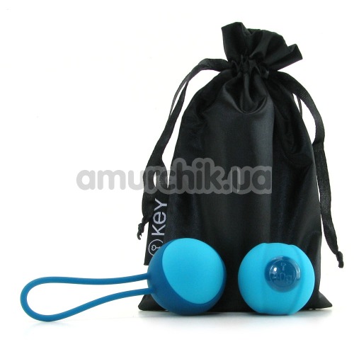 Вагінальні кульки KEY Stella I Single Kegel Ball Set, блакитні