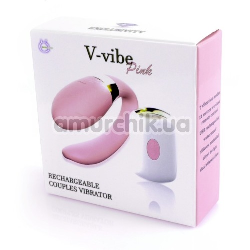 Вибратор V-Vibe Rechargeable Couples Vibrator, розовый