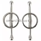 Зажимы для сосков Fetish Collection Spring-loaded Nipple Clamps, серебряные - Фото №1
