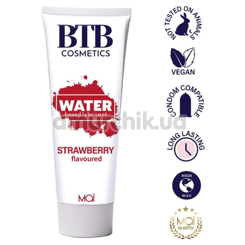 Лубрикант BTB Cosmetics Water Based Lubricant Strawberry - клубника, 100 мл