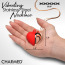 Вібратор-підвіска у вигляді сердечка Charmed Vibrating Silicone Heart Necklace, червоний - Фото №4
