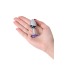 Анальная пробка с фиолетовым кристаллом Toyfa Metal 717001-5, серебряная  - Фото №3