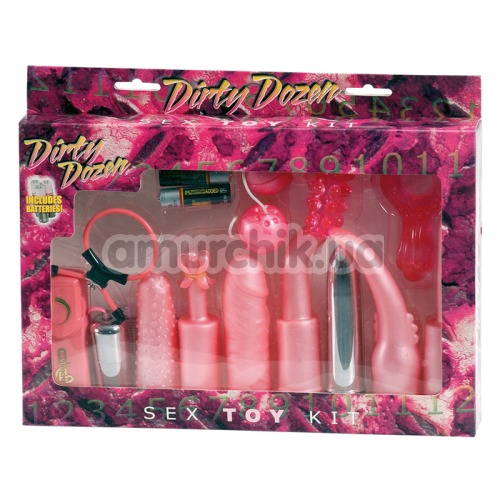 Набор из 12 предметов Dirty Dozen, розовый