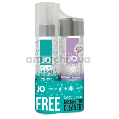Набор JO Limited Edition Promo Pack: JO Women Agape + JO Misting Fresh Scent Toy Cleaner - Фото №1