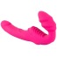 Безременевий страпон з вібрацією Double Teaser Vibrating Strapless Strap - On, рожевий - Фото №1