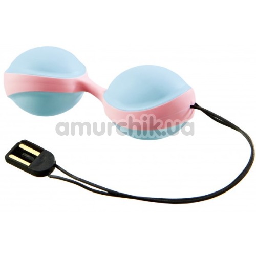 Вагинальные шарики с вибрацией Amor Vibratissimo Balls, розово-голубые