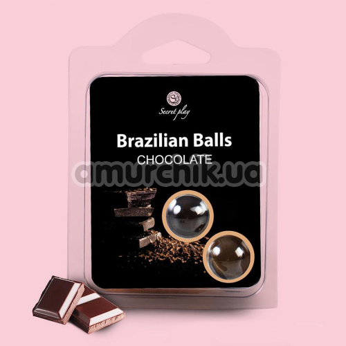 Массажное масло Secret Play Brazilian Balls Chocolate - шоколад, 2 х 4 грамм