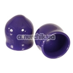 Вакуумные стимуляторы для сосков Nipple Play Mini Nipple Suckers, фиолетовые - Фото №1