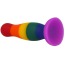 Анальная пробка Colourful Love Colourful Plug 14.5 см, радужная - Фото №3