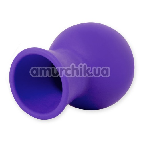 Вакуумные стимуляторы для сосков Nippless Silicone Nipple Suckers, фиолетовые