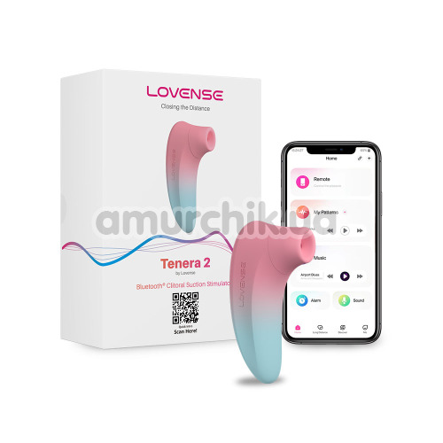 Симулятор орального секса для женщин Lovense Tenera 2, розово-голубой