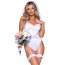 Костюм невесты Leg Avenue Bridal Babe белый: боди + бантик + фата - Фото №3