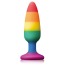 Анальна пробка Colourful Love Rainbow Anal Plug Medium, мультикольорова - Фото №0