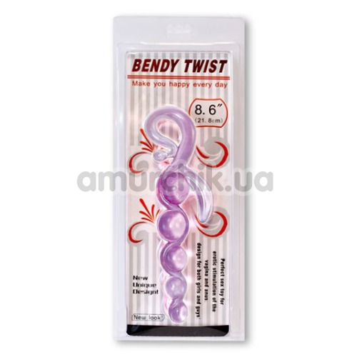Анальный стимулятор Bendy Twist, фиолетовый