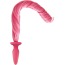 Анальная пробка с розовым хвостом Unicorn Tails Pastel, розовая - Фото №3