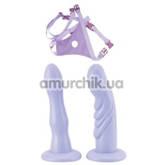 Страпон Twin Strap-On, фиолетовый - Фото №1
