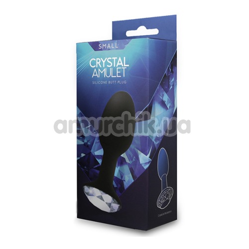 Анальна пробка Crystal Amulet Silicone Butt Plug Small, чорна