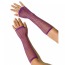 Перчатки Long Fishnet Gloves, фиолетовые - Фото №0