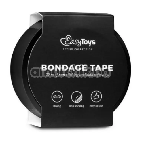 Бондажна стрічка Easy Toys Bondage Tape, чорна