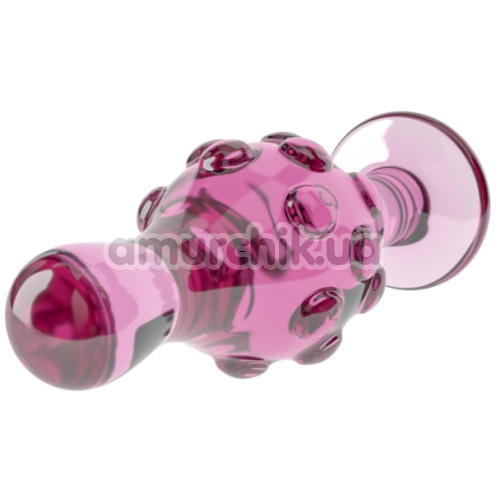 Анальная пробка Lovetoy Glass Romance GS17, розовая