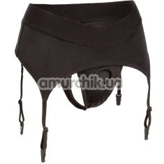 Трусики для страпона Boundless Thong With Garter, чорні - Фото №1