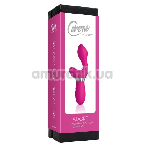 Вибратор клиторальный и точки G Caresse Adore Phenomenal Spot-On Stimulation, розовый