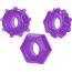 Набор из 3 эрекционных колец Reversible Ring Set, фиолетовый - Фото №1