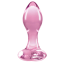 Анальная пробка Crystal Glass Heart, розовая - Фото №1