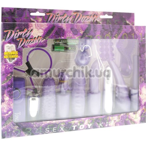Набір з 12 предметів Dirty Dozen Sex Toy Kit, фіолетовий